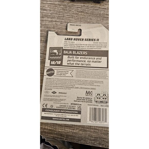 Hot Wheels Baja Blazers Land Rover Series II -- ITEM #3247 A, B, C - Picture 2 of 2